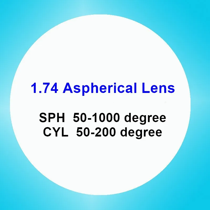

1.74 Aspherical prescription glasses Lenses myopia hyperopia presbyopia optical CR-39 Resin lens