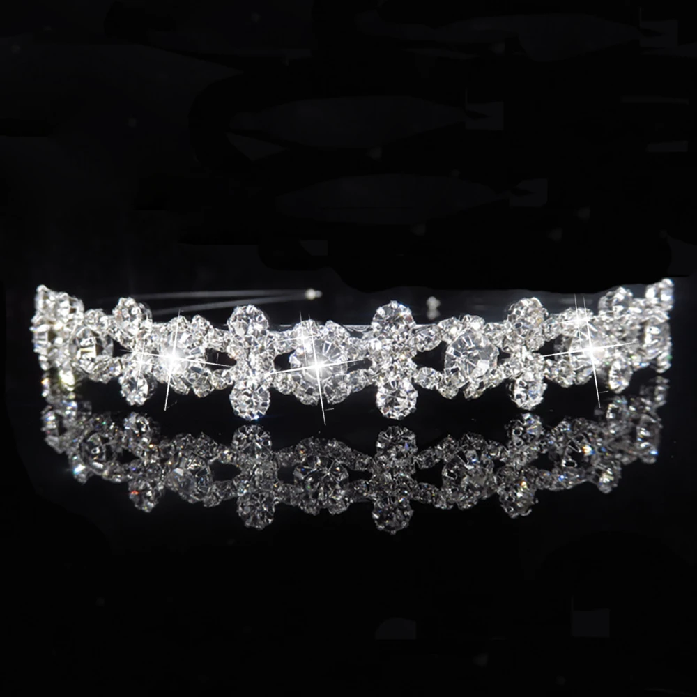 AINAMEISI Crystal Princess Tiaras and Crowns Bridal Girls Elegant Hairbands Pearl Wedding Hair Jewelry Fashion Accessories