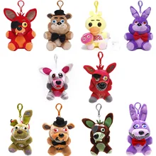 15-18cm Five Nights At Freddy’s Plush Toys FNAF Freddy Bear Nightmare Springtrap Mangle Foxy Bonnie Keychain Pendant Doll Gift