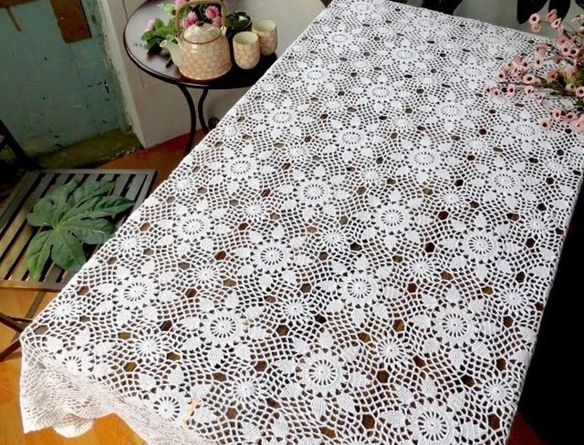 Attractive Furniture Doilies #4 - New Handmade Crochet Flower Garden Rectangular Doilies Woven Cotton Table Cloth Furniture Cover Cloth Home Textile Attractive Furniture Doilies #4 - New Handmade Crochet Flower Garden Rectangular Doilies Woven Cotton Table Cloth Furniture Cover Cloth Home Textile