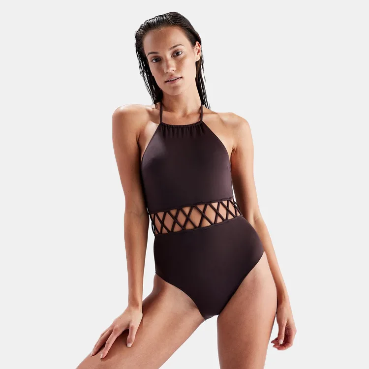 

Swimwear Women 2019 High Waist Sexy Bikini One Piece Bathing Suit Push Up Monokini Solid Bodysuit Set Sexy Beach Wear Maillot