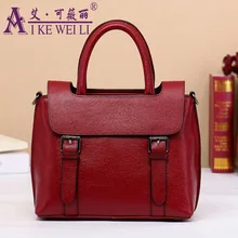 2017 First Layer Of Cowhide Cross Body font b Women s b font One Shoulder Handbag