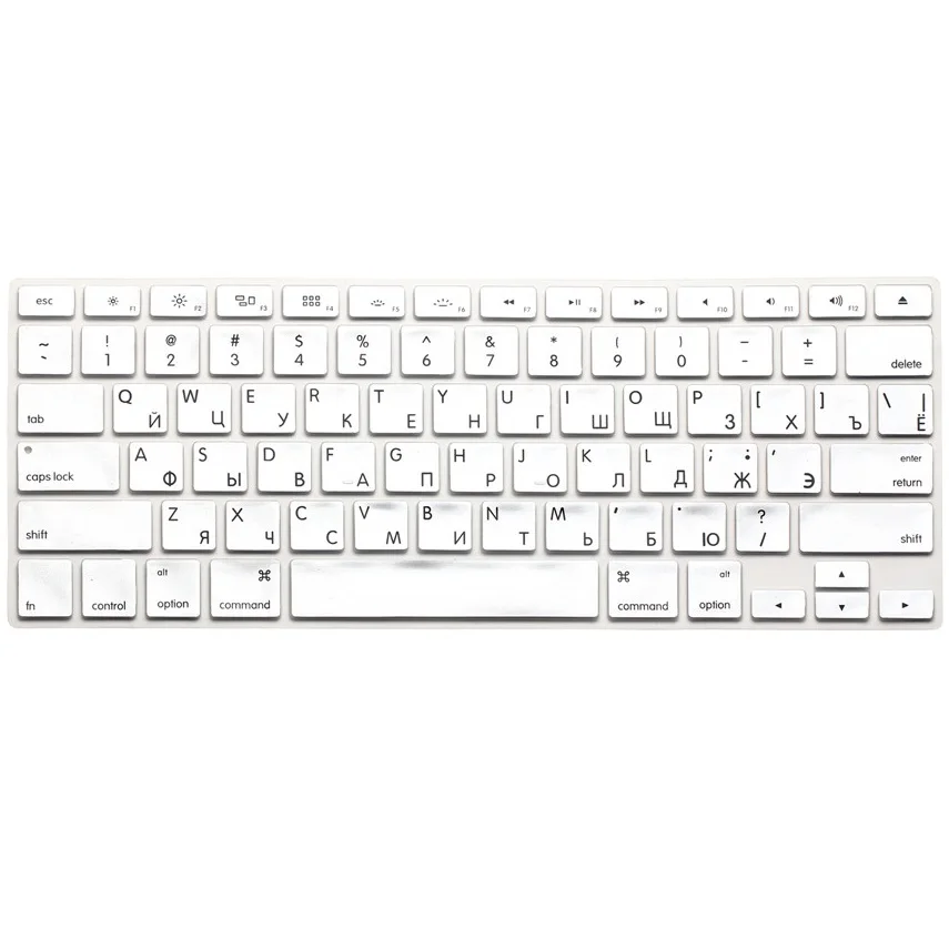 Защитная силиконовая для компьютерной клавиатуры Macbook Air Pro Retina 13 15 русская версия