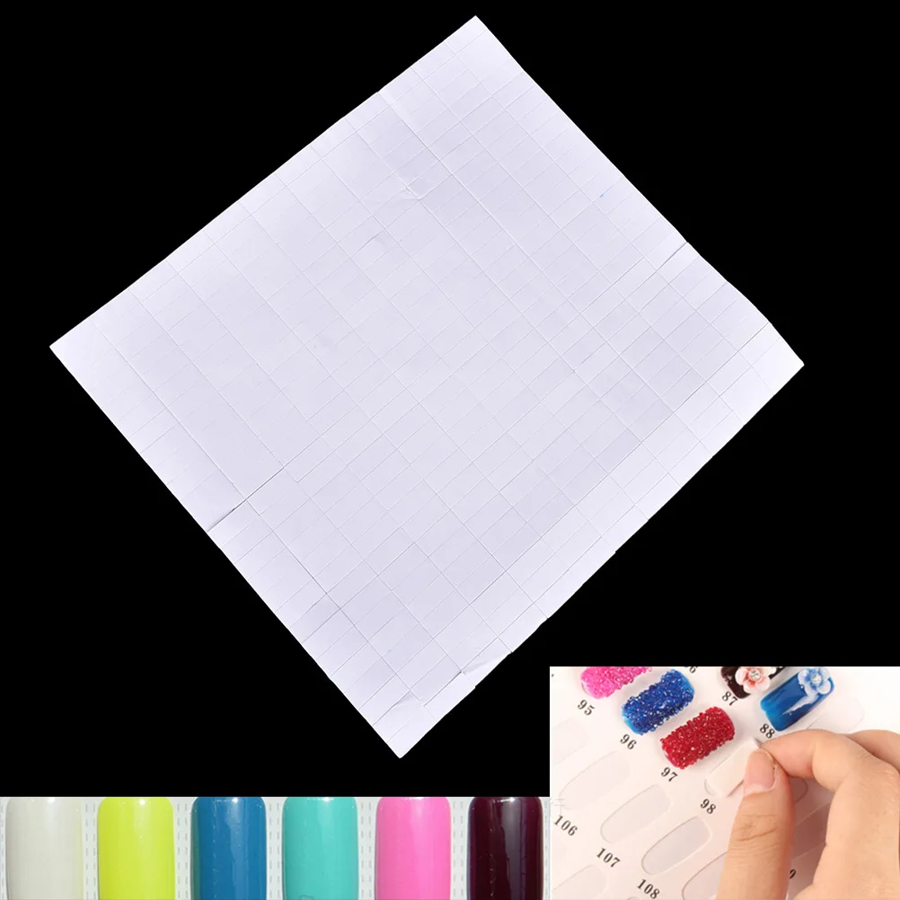 260pcs/sheet ouble-sided Adhesive Fixing Sticker for Nail Gel Polish Display Color Card Book Chart Nail Art Salon Set