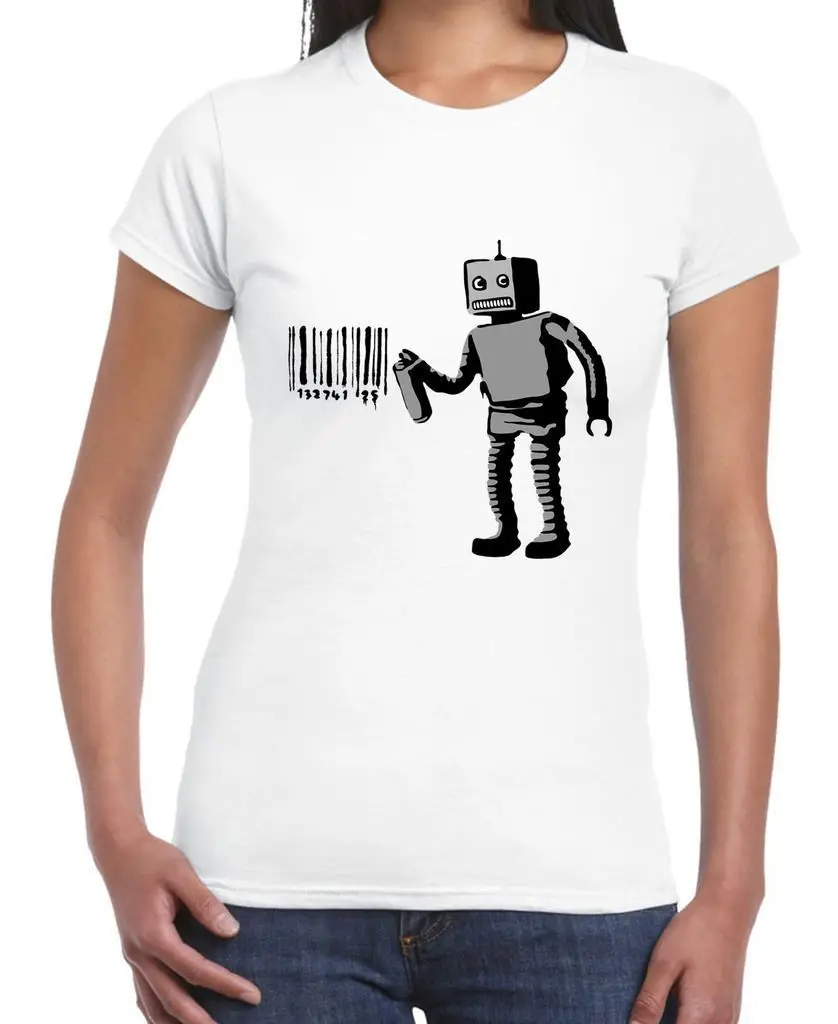 

Banksy Robot Barcode Women's T-shirt