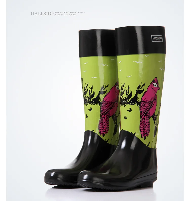 checkered rain boots