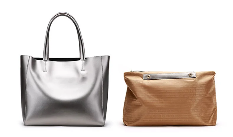 Большая женская сумка из натуральной кожи, женская сумка-тоут, Большая вместительная сумка для покупок, женские сумки через плечо, повседневные женские большие сумки