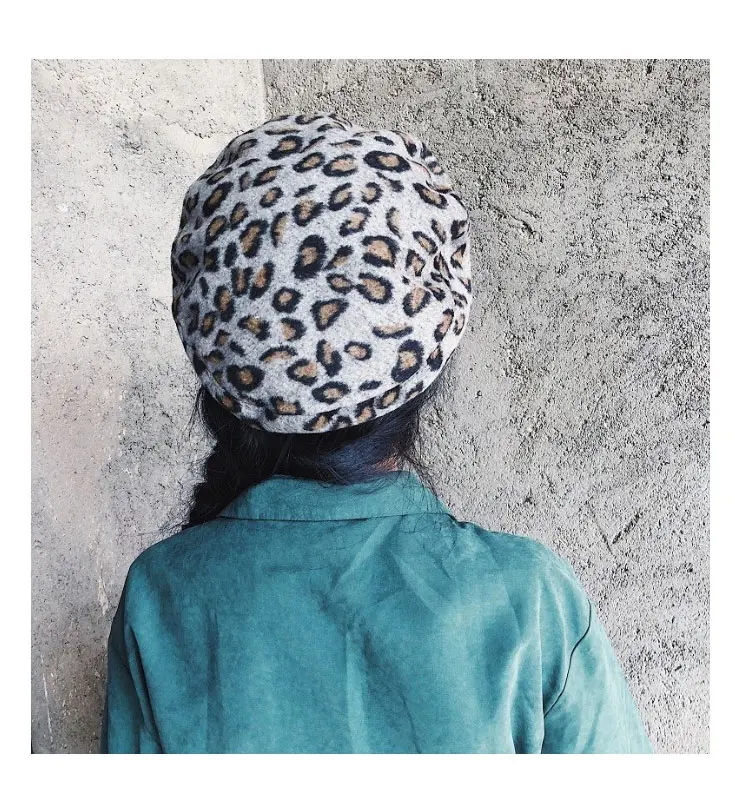 beret hats for women Beret Leopard Autumn Winter beret women        berets caps for women (13)
