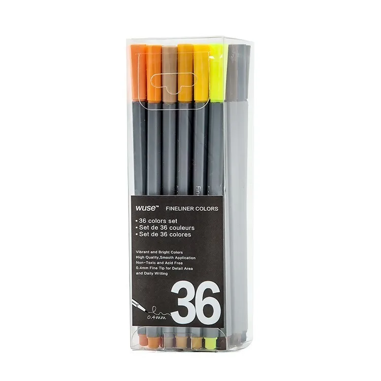 36/60/100 шт Цвета 0,4 мм Рисование Раскрашивание Цвет тонко пишущие Art Tip маркер для белой доски, милые школьные канцелярские принадлежности канцелярские 04146 - Цвет: 36-Colors