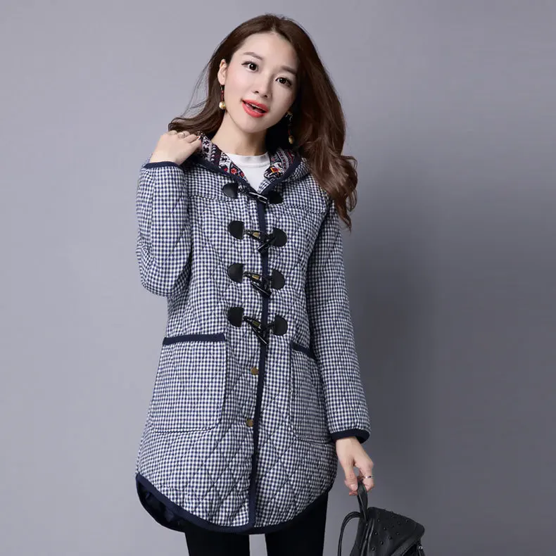 Winter Jacket Women New Casual Hooded Cotton Thick Style Fashion Loose Medium Long Autumn Plus Size