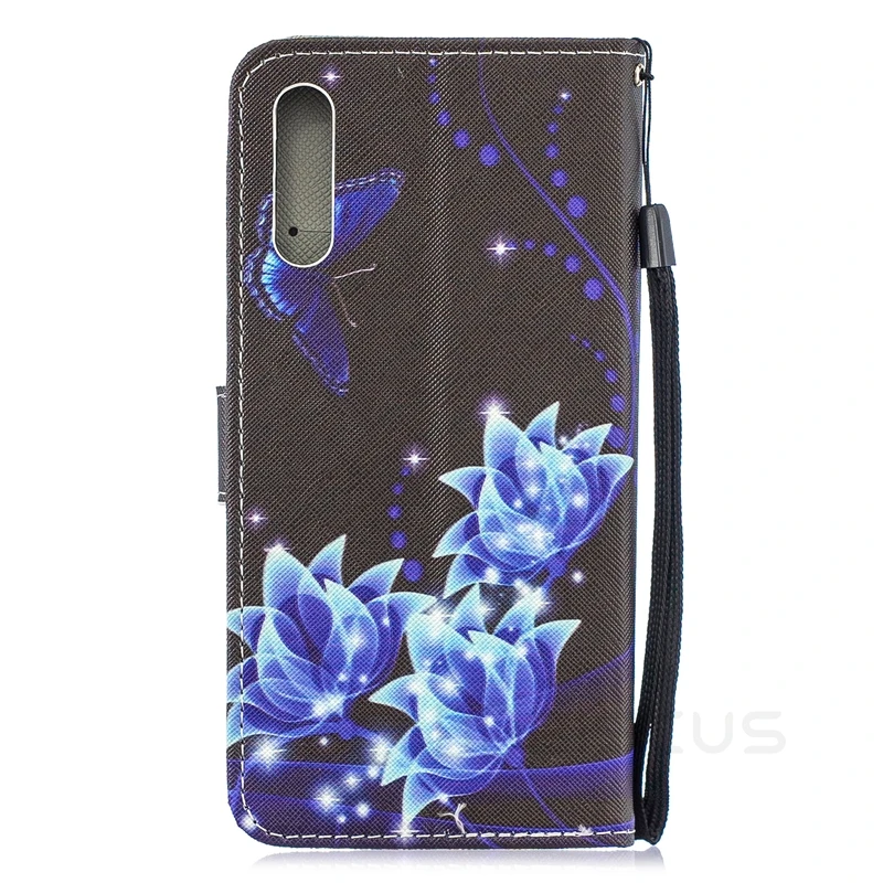 Кожаный чехол книжка с цветочным рисунком для Samsung Galaxy A50 SM A505F/DS 2019 A 50