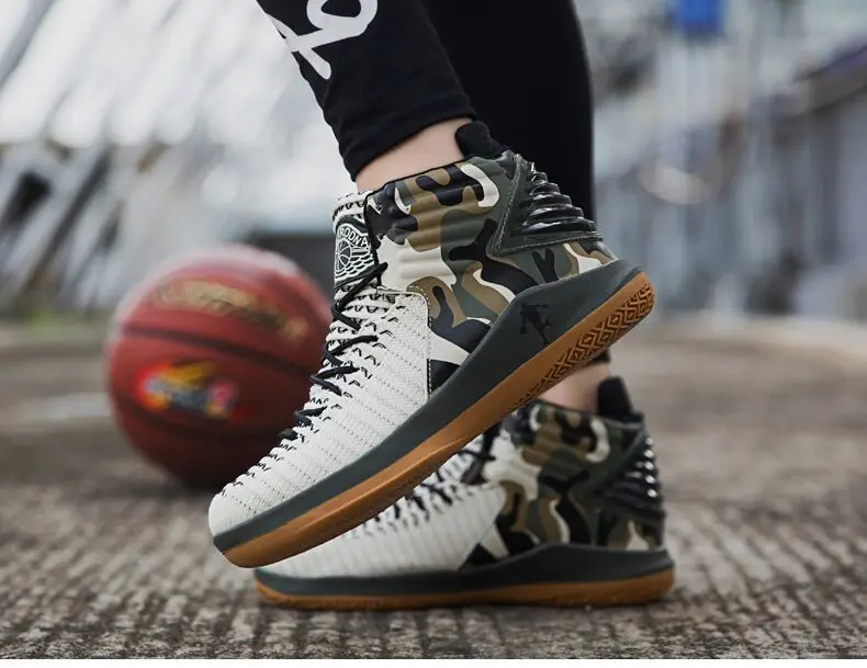 Мужская дышащая обувь для баскетбола с воздушной подушкой, противоскользящие баскетбольные кроссовки, кроссовки, ботильоны, мужская спортивная обувь для улицы