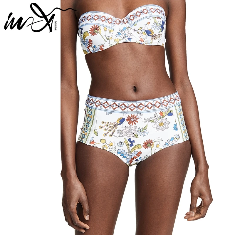 

In-X Push up sexy bathing suit Extreme bikini Micro plus size swimwear women bathers Printed swimsuit High waist biquini 2019 XL