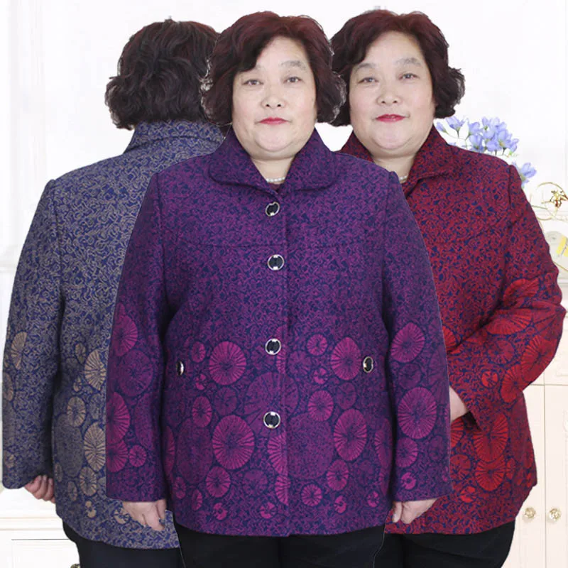 Большие размеры 5XL-9XL куртка для среднего и старшего возраста Женский