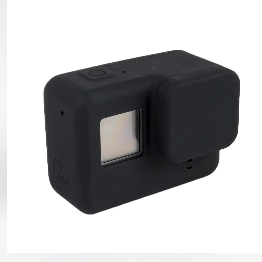 Мягкий силиконовый защитный чехол для GoPro Hero 5 6 7, черный, для Go Pro 7, крышка для объектива камеры