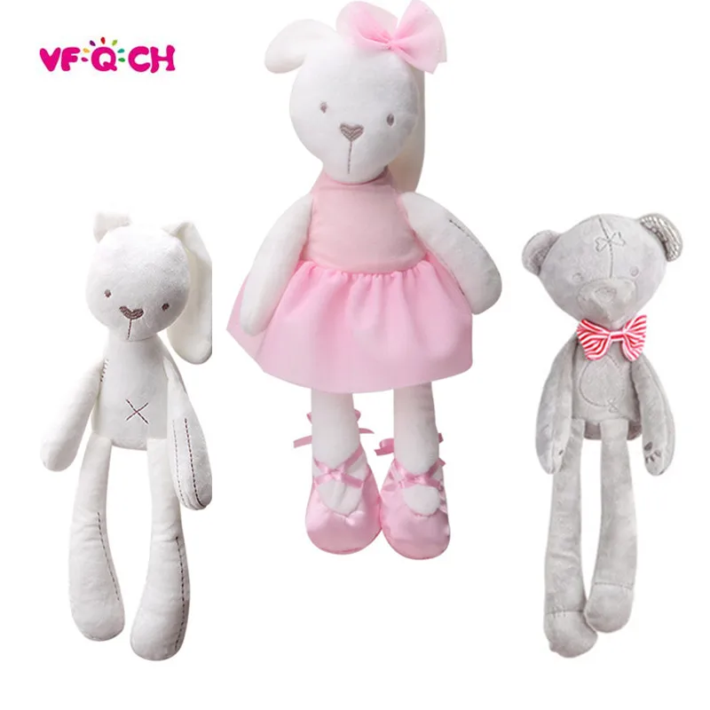 Стиль плюшевый милый кролик медведь животные игрушки младенец комфорт куклы для детей Дети День рождения красивый подарок