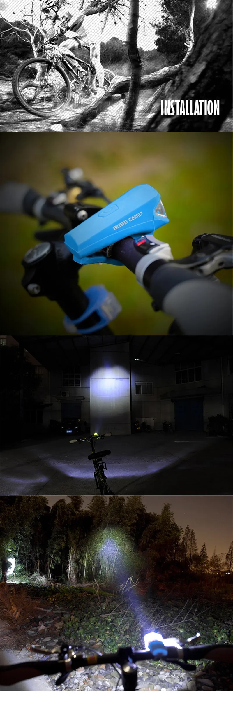 Best Basecamp 3W LED USB Charging MTB Bike Light Silica gel Waterproof Bicycle Front Light Bike Lamp 4 Color Bicycle Accessories 7 Best Basecamp 3W LED USB Charging MTB Bike Light Silica gel Waterproof Bicycle Front Light Bike Lamp 4 Color Bicycle Accessories 7