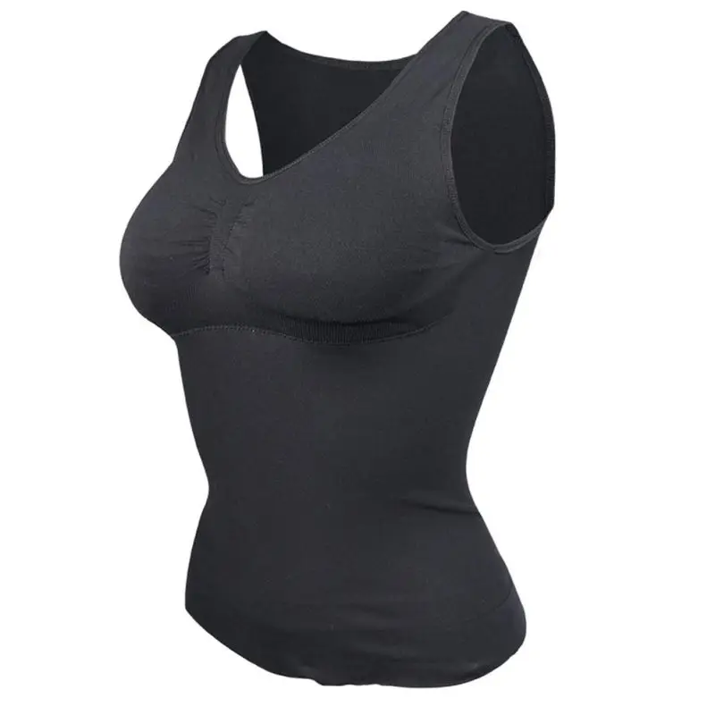 Female corset without rims with chest pad long seamless vest large underwear Close-fitting breathable sweat 7