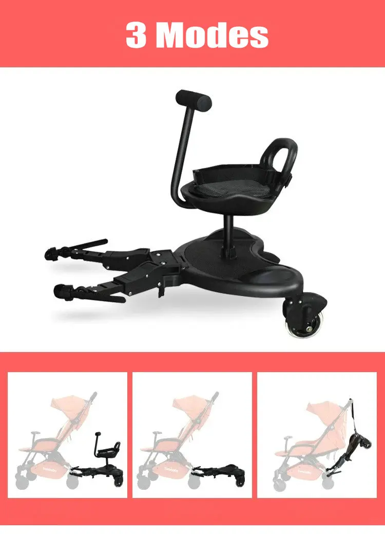 Carrinho de Bebê Auxiliar segundo Artefato Pedal de Ligação para 2 Pedal Reboque Criança Baby Show Gêmeos 3 seat adjustment