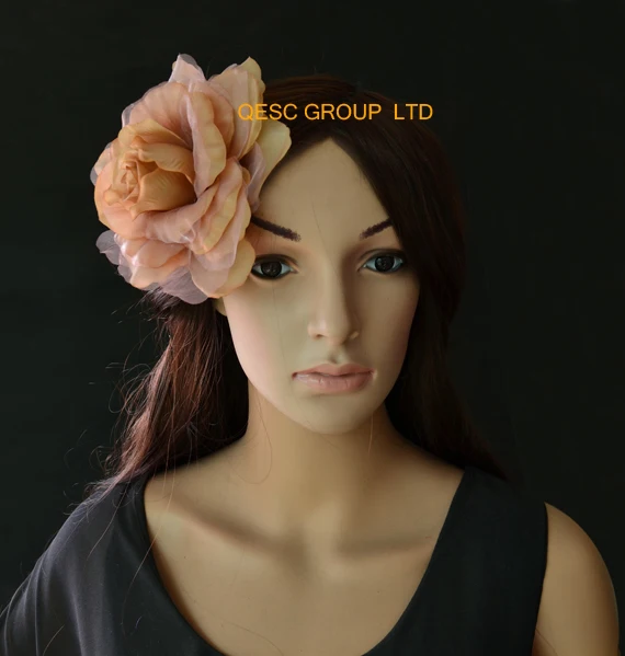 15 см Шелковый цветок для sinamay Роскошный аксессуар для волос. С Брошь, заколка для волос