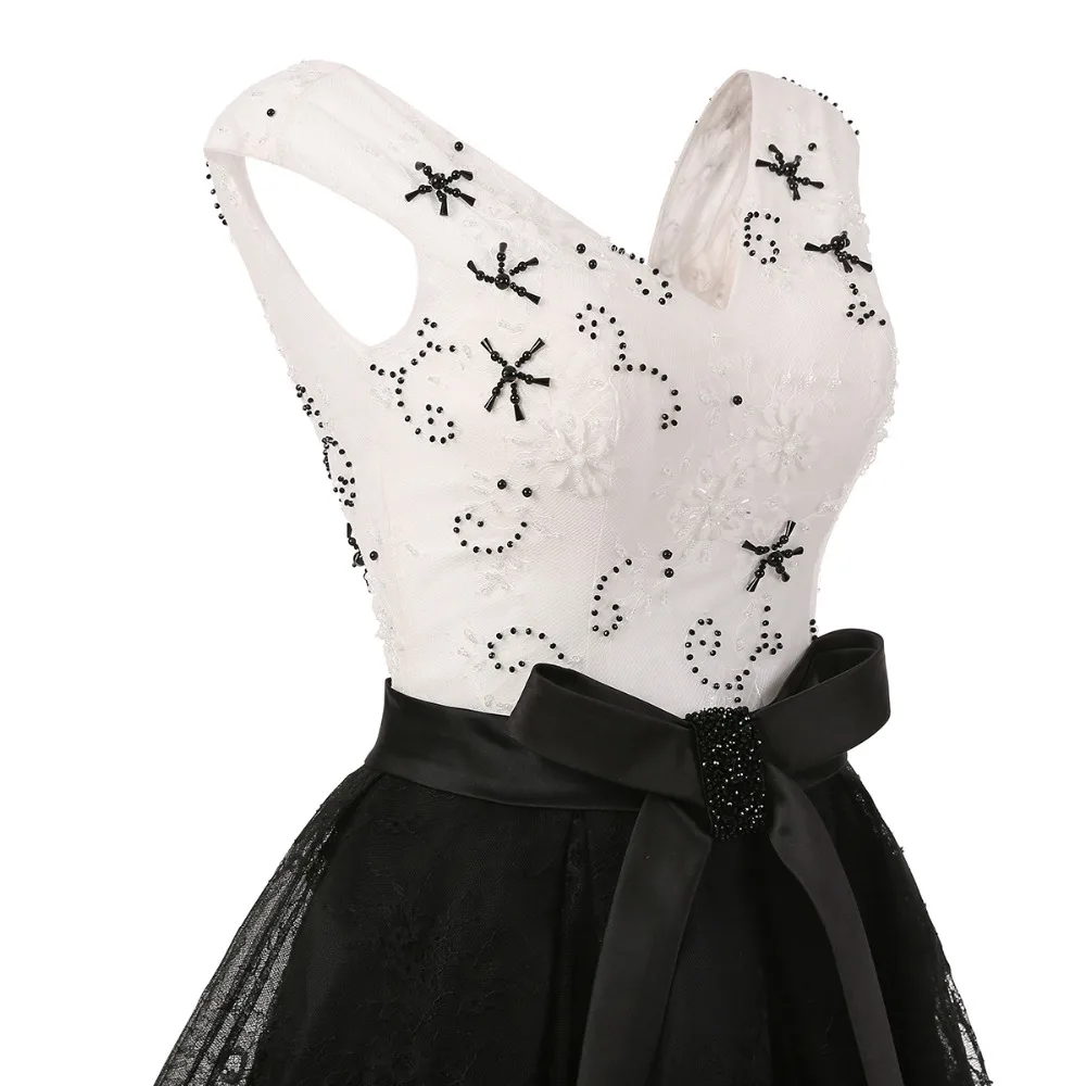 Элегантные черные кружевные вечерние платья с v-образным вырезом, вечерние платья, вечернее платье длиной до середины икры, vestido de festa