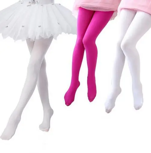Для женщин Обувь для девочек тонкие модные колготки детские бархатные Колготки одноцветное Балетные костюмы танцевальные чулки