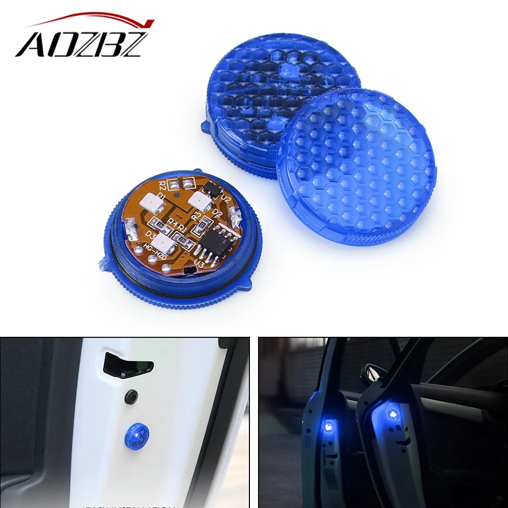 Buy AOZBZ 4pcs Wireless Car Door Warning Light Strobe Flashing LED Door Open
