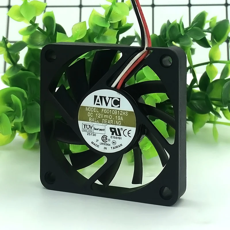 AVC F6010B12HS 12V 0.19A 3 контактный 6010 60x60x10 мм (6 см) Сервер вентилятор