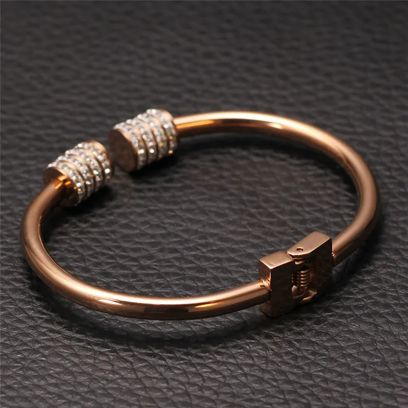 Модные Роскошные браслеты из розового золота с кристаллами для женщин, Браслет-манжета, ювелирные изделия, браслеты высокого качества, Браслеты Pulseiras