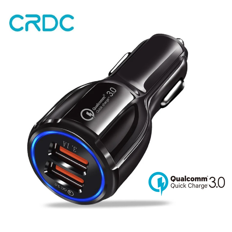 

CRDC Car Charger Quick Charge 3.0 USB Car Phone Charger Fast Charger for iPhone Samsung Xiaomi etc QC 2.0 Compatible Car-Charger