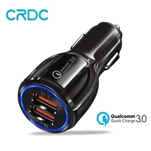 ФОТО crdc car charger quick charge 3.0 usb car phone charger fast charger for iphone samsung xiaomi etc qc 2.0 compatible car-charger