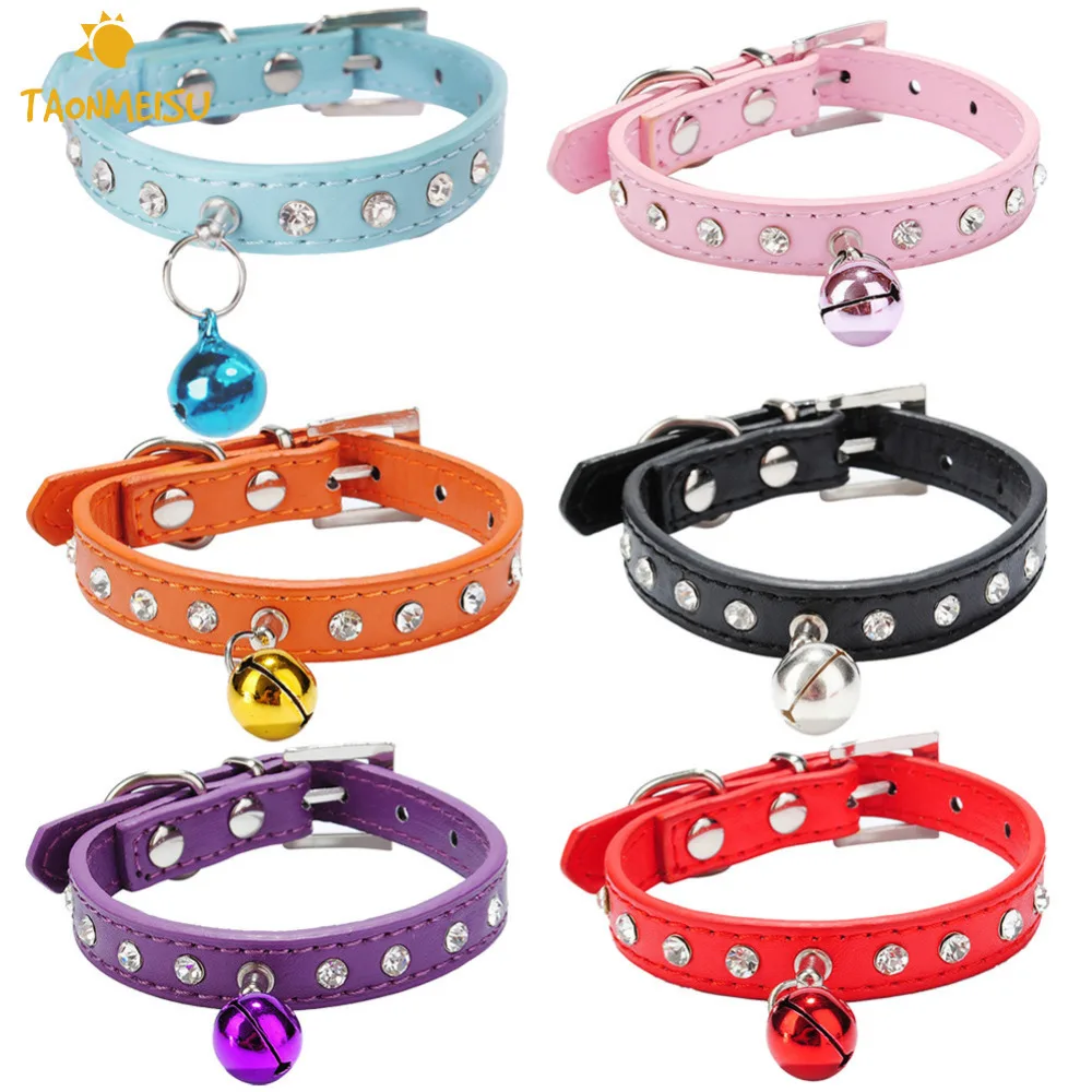 

Hot Diamand Cat Collar Elastic Buckle Collars for Pet Cat Kitten Small Animals Collar With Bell Pets Supplies