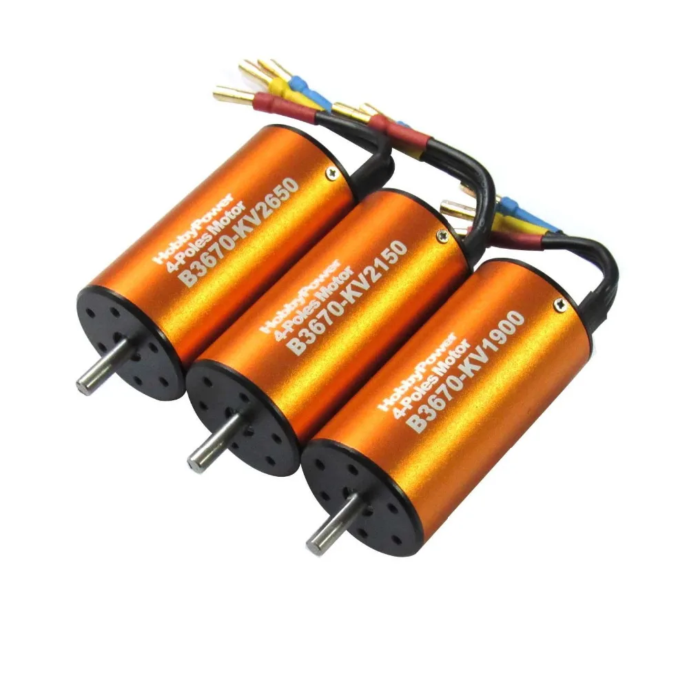 

HP B3670 2650KV 2150KV 1900KV Brushless 4 Poles Motor for 1/10 RC Car Buggy