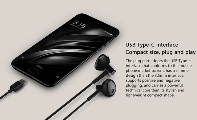 Auriculares Xiaomi cable tipo C dual driver