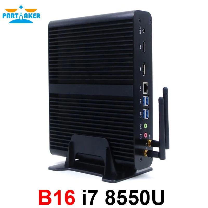 8th Gen Mini PC Intel Core i7 8550U Quad Core 4 0GHz 8MB Cache Fanless Mini 4