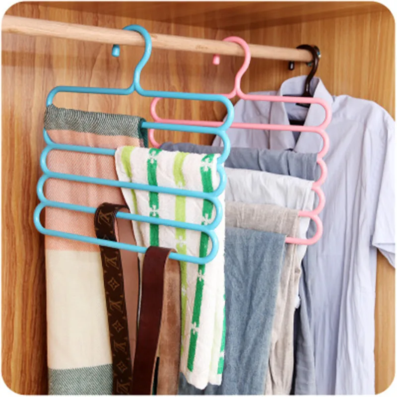 Multilayer Non slip Pants Storage Rack Five layer Space Saving Pants