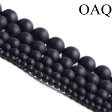 Бусины из натурального камня 4-14 мм круглые матовые черные бусины тусклый полированный оникс, сердолик бусины из черного камня для изготовления ювелирных изделий