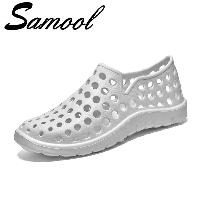 Fashion Summer New Women's Hole Shoes Breathable Lightweight Slip on