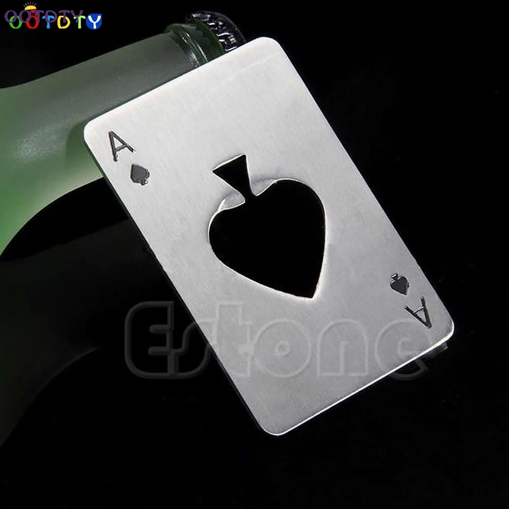 

Playing Card Ace of Spades Poker Bottle Soda Beer Cap Opener Home Bar Tool Gift Nov