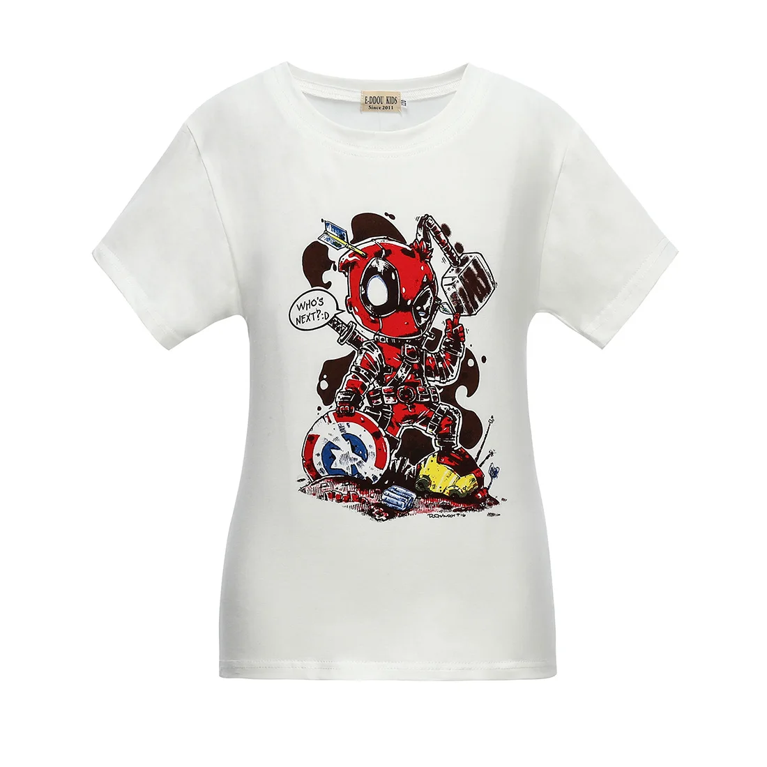 Летние футболки для мальчиков футболка с изображением игры Дэдпул битва рояль хлопковые футболки игрока для девочек топы для детей Одежда для подростков