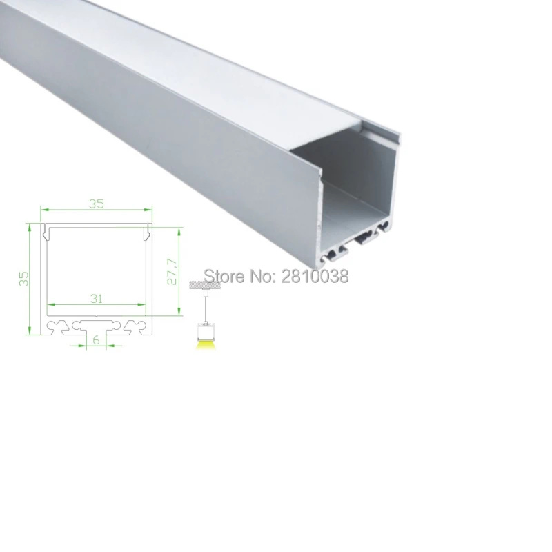 Caixas e Iluminação de Escritórios Perfil de Alumínio Led para Luzes de Suspensão Conjuntos 30x2 M e lot u Forma Levou Alu Perfil 2 alumínio alu perfil led para luzes de suspensão