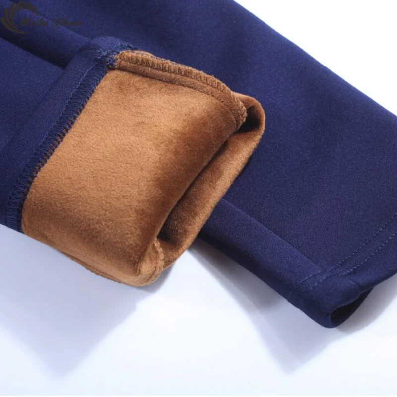 Moda Jihan женские зимние брюки карандаш теплые плотные бархатные обтягивающие с