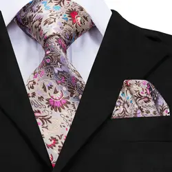 Здравствуйте на новый ФАС Здравствуйте на Цветочные галстук роскошные шелковые галстуки для Для мужчин 160 см длинные Высокое качество Для
