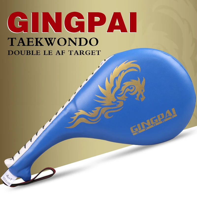 Wholesale Adult Kids Blue Taekwondo Double Kick Pad Target Pu Leather