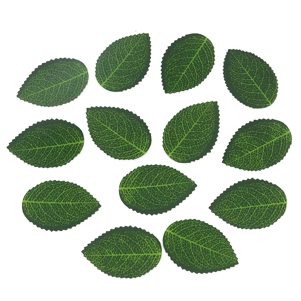 100 шт./лот, дешево, высокое качество, зеленый искусственный пластиковый Шелковый лист, цветы, искусственные листья для букета, гирлянда, свадебное украшение - Цвет: green