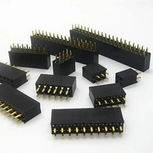 10 шт./лот разъем 2,54 мм двухрядный гнездовой разъем прямой штыревой разъем шаг 2,54 мм разъем контактный полосы