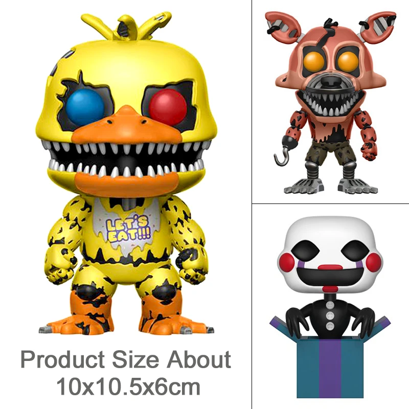 5 шт./компл. Five Nights At Freddy's игрушки FNAF ПВХ фигурка модель Fazbear кукла кошмар Funtime Foxy