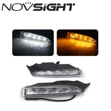 NOVSIGHT авто светодиодный дневные ходовые огни ДХО с желтым