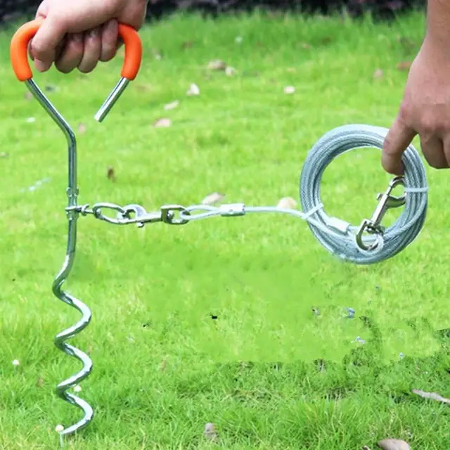Dog Chain Tie Pile Fixation Traction Rope Medium Small Long Dog Chain Tie Pile Fixation Traction Rope Medium Small Long Training Outdoor Leash 3m 5m 10m Lock Your Dogs Security