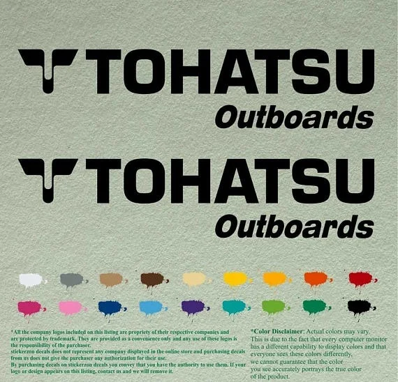 Для 1 пары лодок Tohatsu наружные виниловые наклейки лодочный подвесной мотор Лот из